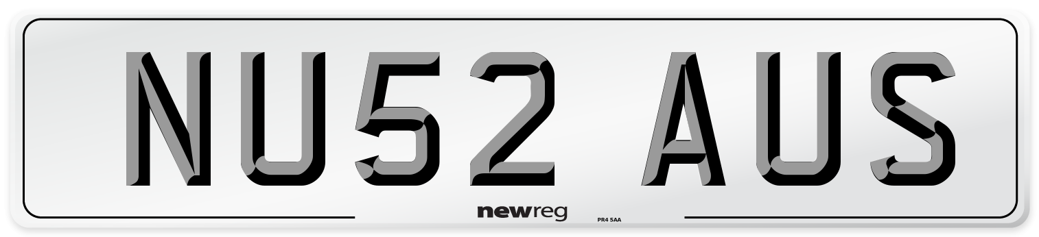 NU52 AUS Number Plate from New Reg